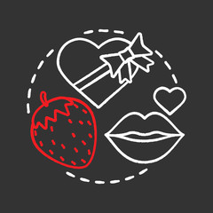 Third date chalk concept icon