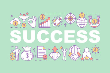 Fototapeta premium Success word concepts banner