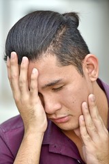 Fototapeta premium Depressed Filipino Person