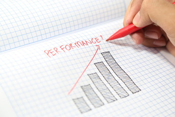 business hand drawing success graph