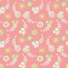 Floral seamless pattern. Vector background with flowers