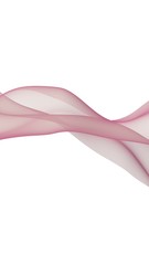 Abstract light red wave. Bright light red ribbon on white background. Abstract red smoke. Light red scarf. Raster air background. 3D illustration