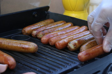 grilled sausages
