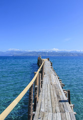 Obraz premium wooden pier on the sea