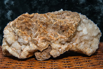 Close up of stone quartz mineral 