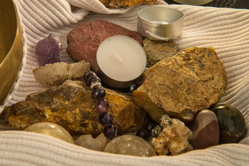 Close up of stone quartz mineral 