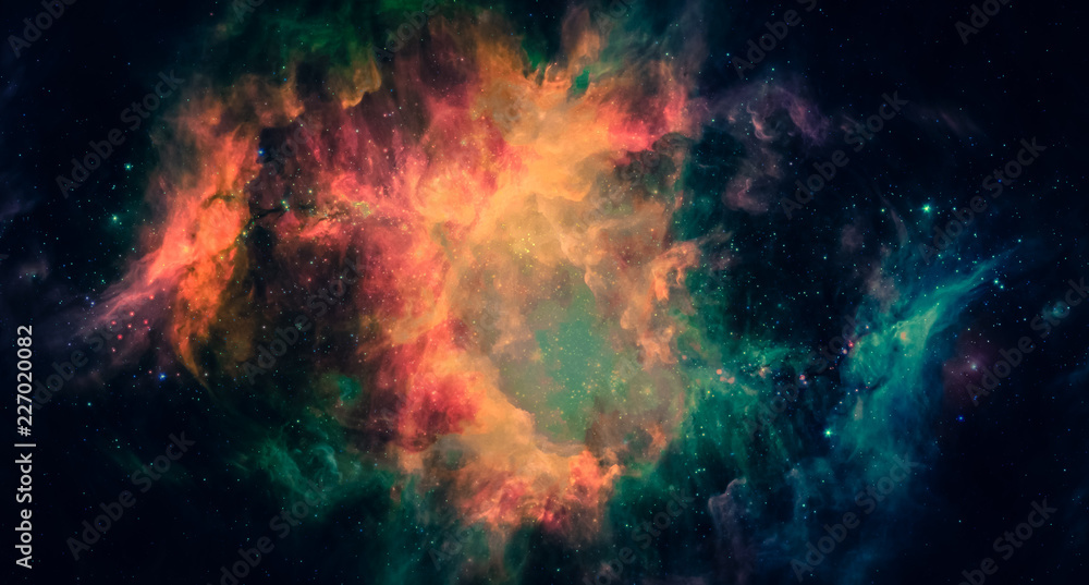 Canvas Prints nebula and galaxies in space, panorama view. elements of this image furnished by nasa.