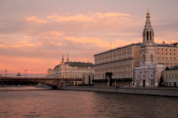 Fototapeta na wymiar Evening, Moscow.