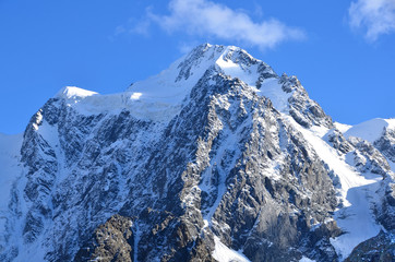 Naklejka na ściany i meble Glaciers of the mountains Skazka (Tale) and Krasavitsa (Buity), North Chuya ridge, Altai mountains, Russia