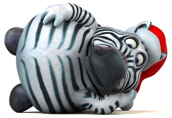 Fun zebra - 3D Illustration