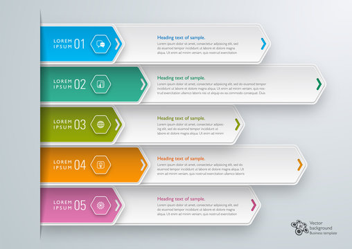 5-Step Process, Timeline #Vector Graphics