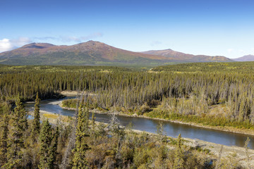 Aishinik river near Haines Junction Yukon Canada
