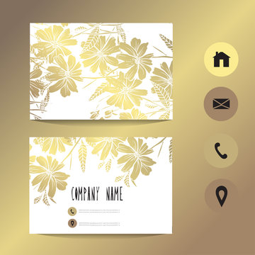 golden business card template