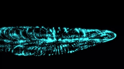 Abstract dark background animation with moving shape. Science concept backdrop.