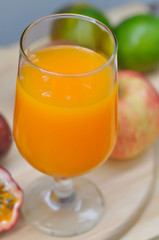 orange juice or passion fruit juice