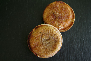 Top view of Traditional portuguese cheese cakes 