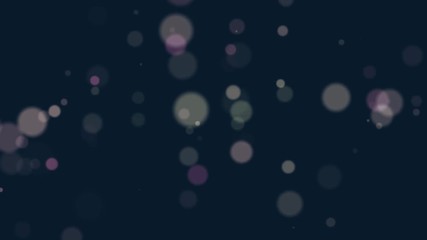 Bubbles in muted colors floating in abstract dark background animation. Animated backdrop with moving elements.