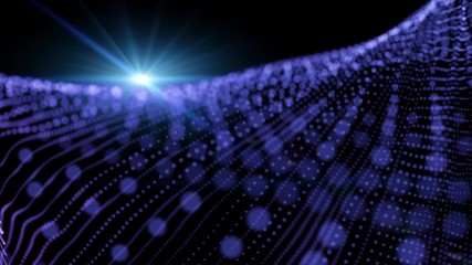 Technology grid background. Futuristic science backdrop with bright spotlight.