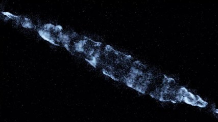 Abstract dark background animation with moving shape. Science concept backdrop.