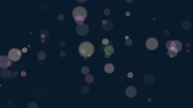 Bubbles in muted colors floating in abstract dark background animation. Animated backdrop with moving elements.