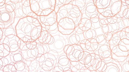 Abstract backdrop animation with moving round red shapes on white background.