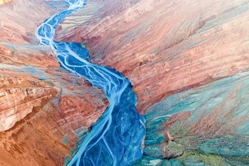 Papier Peint photo Canyon vue imprenable sur le canyon du xinjiang