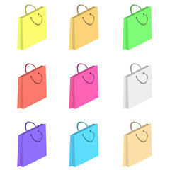 Colorful Shopping Paper Bags