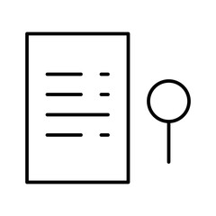 Auditing Bill Proof Check Magnify vector icon