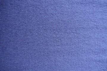 Top view of simple blue knitted fabric