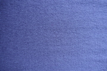 Top view of simple blue knitted fabric