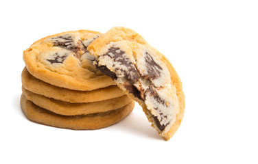 cookies with chocolate isolated