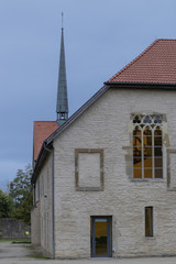 Fototapeta na wymiar Kloster Gravenhorst mit Kirchturmspitze