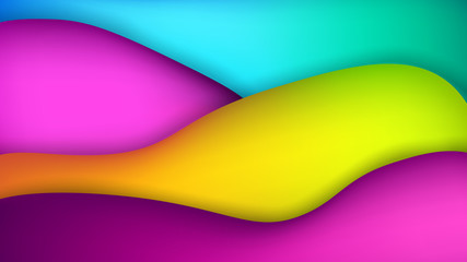 Colored fluid card. Colorful modern abstract poster, card with gradients organic geometrical background. Cover, template. Vector illustration.