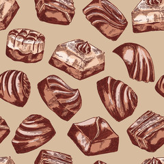 Chocolate sweets pattern