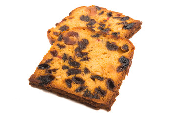 cake with fruit isolated