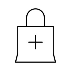 Bag Add Commerce Shop Interface UI UX Software App vector icon