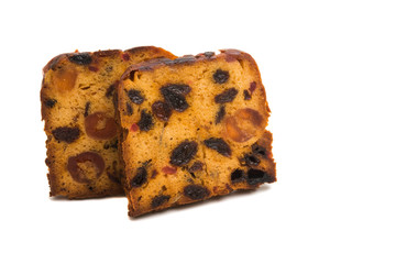 cake with fruit isolated