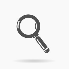 Vector Magnifying Glass Business Icon Illustration.