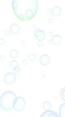 Light pastel colored background with pink bubbles. Wallpaper, texture blue balloons. 3D illustration