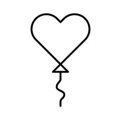 Balloon Love Wedding Valentines Day Engagement vector icon