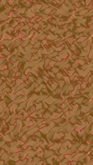Graphic illustration - liquid pattern dark orange color. Modern abstract background. Design wallpaper. 3D illustration