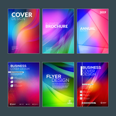 Business brochure cover design templates. Modern business flyer or poster with abstract colorful background