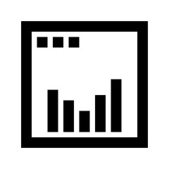 Bar Chart App Finance Money Exchequer Cash vector icon