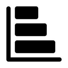 Bar Chart Vertical Business Presentation Statistics vector icon