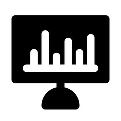 Bar Chart Statistics Commercial Marketing Business Office Agency Advertisement vector icon
