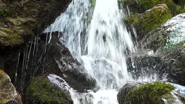 Cascade of waterfalls Rosa Khutor