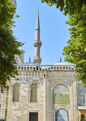 Gateway to the courtyard of The Sultan Ahmet Camii Mosque, also known as The Blue Mosque. Istanbul,...