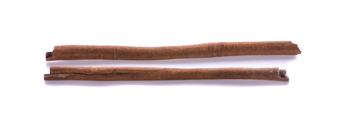 Cinnamon sticks isolated on white background