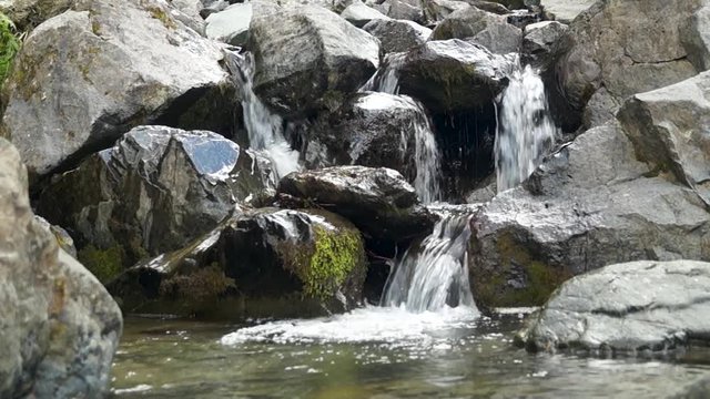Cascade of waterfalls Rosa Khutor