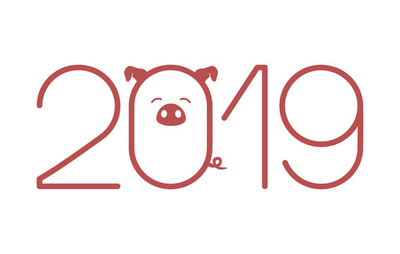Piglet is the symbol of the new 2019 year.